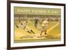 Happy Father's Day, Old Time Baseball Game-null-Framed Art Print