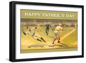 Happy Father's Day, Old Time Baseball Game-null-Framed Art Print