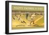 Happy Father's Day, Old Time Baseball Game-null-Framed Art Print