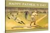 Happy Father's Day, Old Time Baseball Game-null-Stretched Canvas