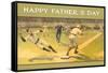 Happy Father's Day, Old Time Baseball Game-null-Framed Stretched Canvas