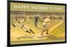 Happy Father's Day, Old Time Baseball Game-null-Framed Art Print