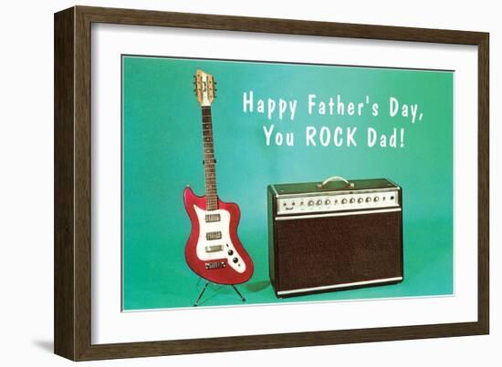 Happy Father's Day, You Rock Dad-null-Framed Art Print