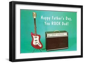 Happy Father's Day, You Rock Dad-null-Framed Art Print