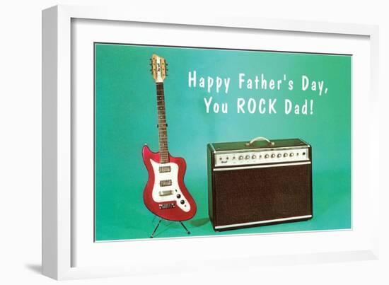 Happy Father's Day, You Rock Dad-null-Framed Art Print