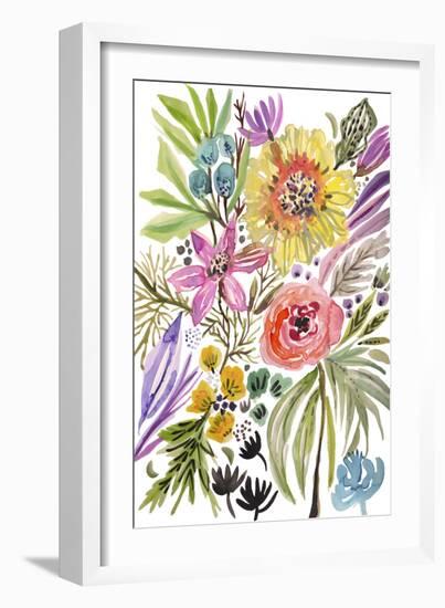 Happy Flowers II-Karen Fields-Framed Art Print