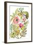 Happy Flowers V-Karen Fields-Framed Art Print