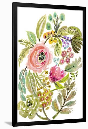 Happy Flowers V-Karen Fields-Framed Art Print