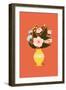 Happy Flowers-Annie Bailey Art-Framed Art Print