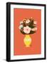 Happy Flowers-Annie Bailey Art-Framed Art Print