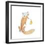 Happy Fox-Ling's Workshop-Framed Art Print