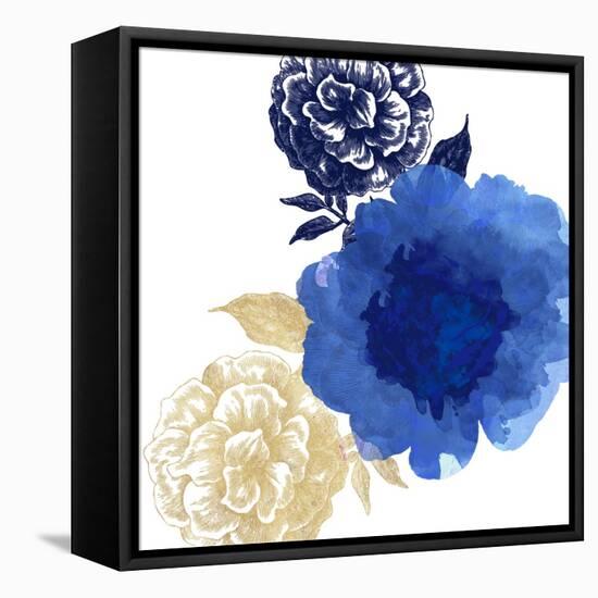 Happy Garden Blue-Bella Dos Santos-Framed Stretched Canvas