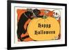 Happy Halloween, Cat, Skeleton-null-Framed Premium Giclee Print