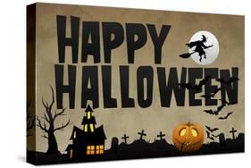 Happy Halloween Holiday Plastic Sign-null-Stretched Canvas