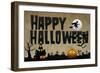 Happy Halloween Holiday Plastic Sign-null-Framed Art Print