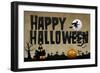 Happy Halloween Holiday Plastic Sign-null-Framed Art Print