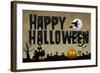 Happy Halloween Holiday Plastic Sign-null-Framed Art Print