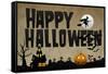 Happy Halloween Holiday Plastic Sign-null-Framed Stretched Canvas