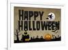 Happy Halloween Holiday Plastic Sign-null-Framed Art Print