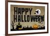 Happy Halloween Holiday Plastic Sign-null-Framed Art Print