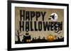 Happy Halloween Holiday Plastic Sign-null-Framed Art Print