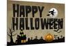 Happy Halloween Holiday Plastic Sign-null-Mounted Art Print