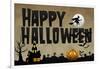 Happy Halloween Holiday Plastic Sign-null-Framed Art Print