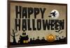 Happy Halloween Holiday Plastic Sign-null-Framed Art Print