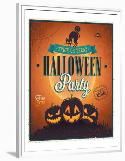 Happy Halloween Party invite-null-Framed Premium Giclee Print