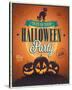 Happy Halloween Party invite-null-Stretched Canvas