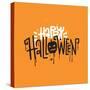 Happy Halloween Urban Graffiti Lettering Text for Banners and Posters. Word with Scary Pumpkin. Han-Svetlana Shamshurina-Stretched Canvas