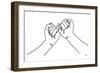 Happy Hands III-Moira Hershey-Framed Art Print