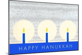 Happy Hanukkah, Candles-null-Mounted Art Print