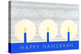 Happy Hanukkah, Candles-null-Stretched Canvas