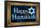 Happy Hanukkah Faux Framed Holiday Poster-null-Framed Poster