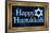 Happy Hanukkah Faux Framed Holiday Poster-null-Framed Poster