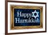 Happy Hanukkah Faux Framed Holiday-null-Framed Art Print