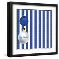 Happy Hanukkah Illustration-kathygold-Framed Art Print