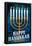 Happy Hanukkah Menorah Holiday Poster-null-Framed Poster