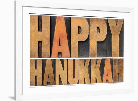 Happy Hanukkah-PixelsAway-Framed Photographic Print