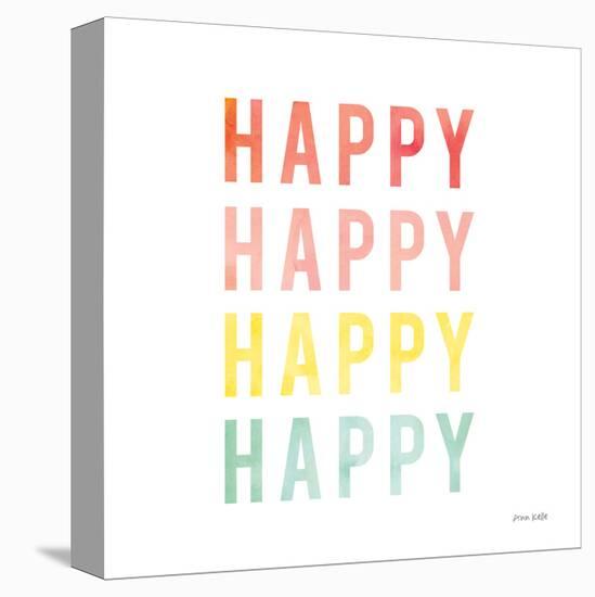 Happy Happy-Ann Kelle-Stretched Canvas