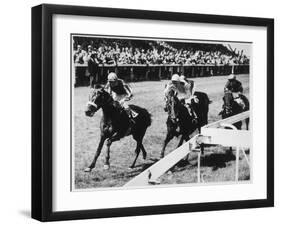 Happy Haven Wins the Pavilion Handicap Race at Brighton from Bally-Conneely and Cabouchon-null-Framed Art Print