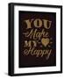 Happy Heart Gold-Ashley Sta Teresa-Framed Art Print