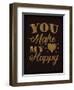 Happy Heart Gold-Ashley Sta Teresa-Framed Art Print