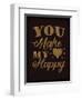 Happy Heart Gold-Ashley Sta Teresa-Framed Art Print