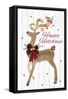 Happy Hoildays Deer-PI Studio-Framed Stretched Canvas