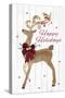 Happy Hoildays Deer-PI Studio-Stretched Canvas