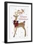 Happy Hoildays Deer-PI Studio-Framed Art Print