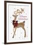 Happy Hoildays Deer-PI Studio-Framed Art Print