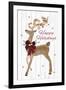 Happy Hoildays Deer-PI Studio-Framed Art Print